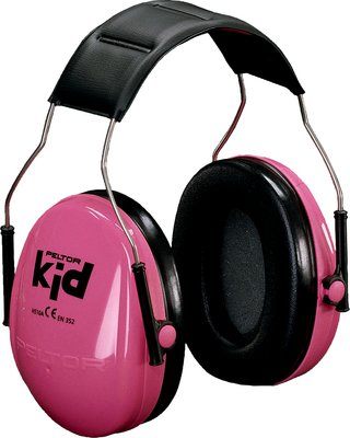 3M Peltor KID neonrosa høreværn til børn dæmper skadelig støj, design dele der ikke kan hænge fast, passer op til 7 års alder, med sin lave vægt kun 175 gram SNR verdi på 27 db H510AK-442-RE