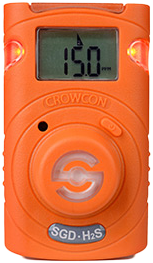 Mobil CO Kuldioxid enkeltgas Crowcon Clip gasdetektor