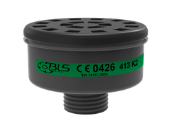 BLS K2 ammoniak filter, BLS 400-serien med 40 mm Din gevind ( Passer til halvmaske SGE 46  Helmaske B 5400 ) 413