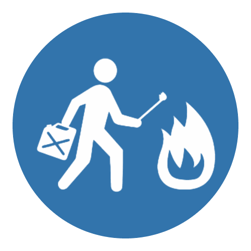 Efterforskning af brandstiftelse ikon