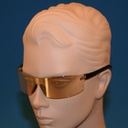 Sikkerhedsbrille med lys guld-spejl, kurvet, sidebeskyttelse
