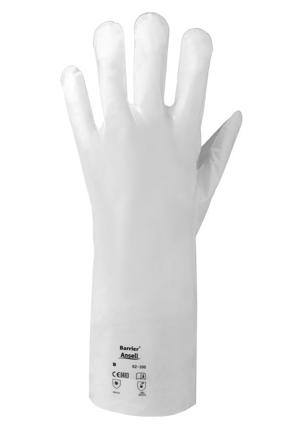 5-layer laminate chemical glove, Ansell Barrier&amp;reg; 02-100, 380-410 mm