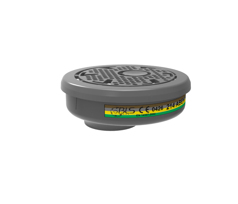 ABEK1 Letvægts filter, ( Passer til halvmaske 4000 + BLS 5700 helmaske ) filter med bajonet fatning BLS 214