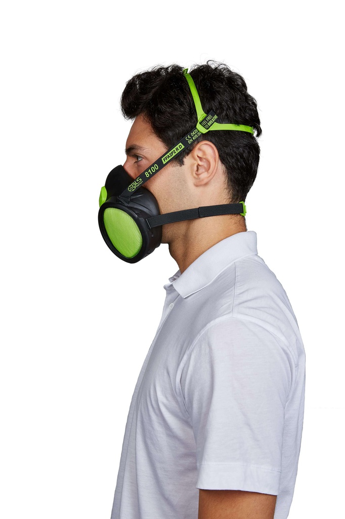 BLS 8600 halvmaske med indbyggede filtre A2P3 R D, mod arganiske dampe samt støvfilter masken kan genanvendes  8600