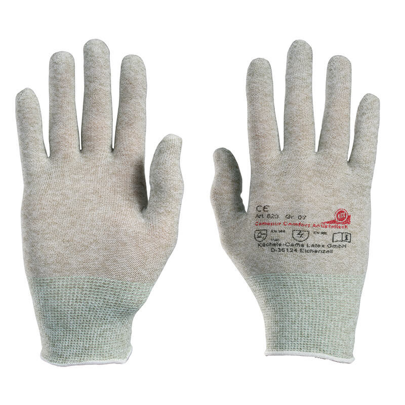 Camapur Comfort Antistatic KCL 623 Antistatisk monterings handske i polyamid, syet med kobbertråd, længde 240 mm tykkelse 0,6 mm