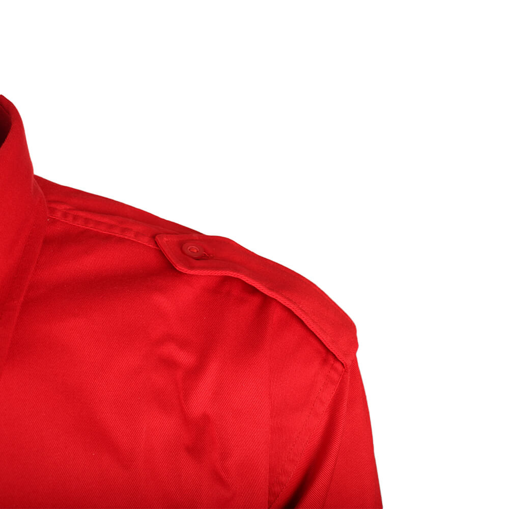 D-S Job-Tex Classic rød arbejdskjorte, polyester/bomuld, Rød med 2 Stk. brystlommer samt skulderstropper. ET GODT TILBUD SÅ LÆNGE LAGER HAVES