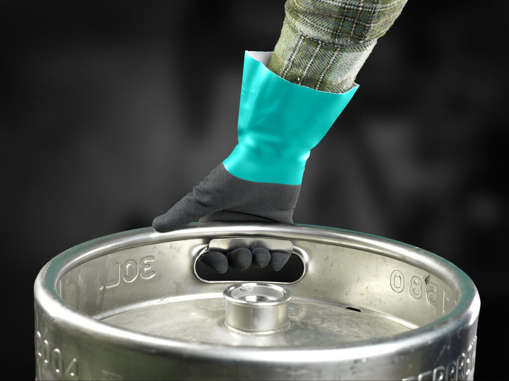 Kemisk bestandig handske i nitril, fremragende greb, Ansell AlphaTec® 58-530, 305 mm