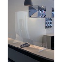 Hygiejne skærme (nyseskærme) i buet 3 mm klar akrylglas