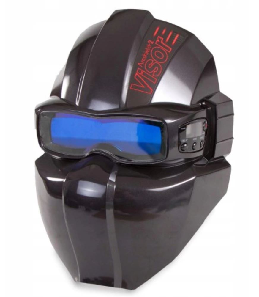 Svejsemaske med VARMEX multijusterbar svejsehætte og automatisk neddæmpende svejsebriller