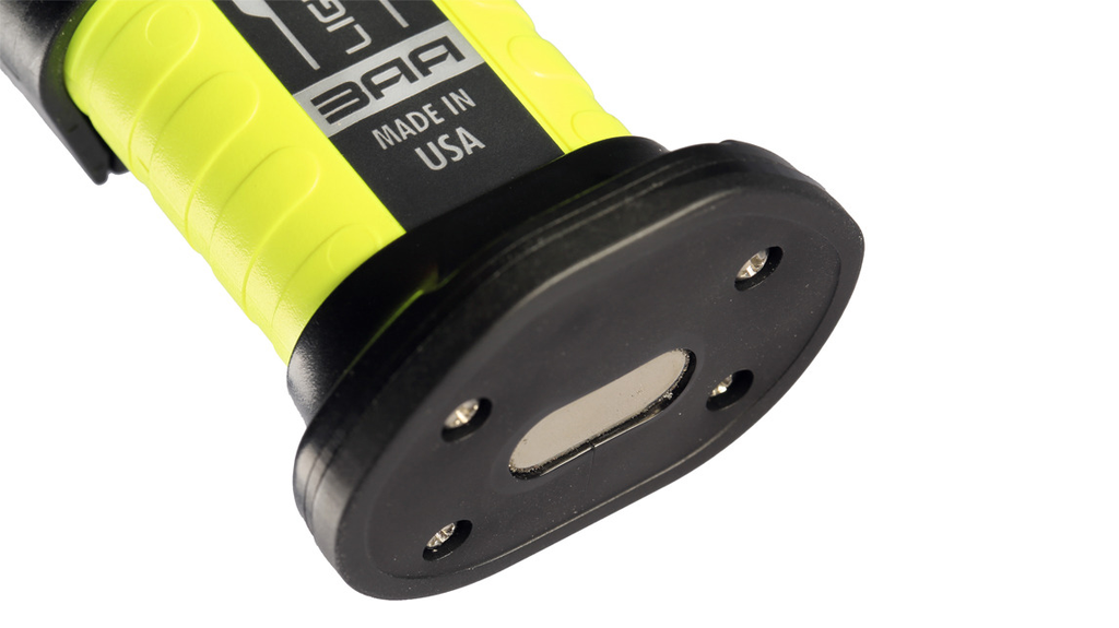 3AA LIGHTHOUSE SINGLE BEAM ES 11P, Safety Yellow, Magnetic Base, with Batteries, Blister, ATEX