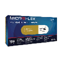 Ansell Microflex 63-864 pudderfri engangshandsker i naturgummi, latex. længde 245 mm tykkelse 0,16mm AQL: 0,65