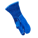Varmefast 3-fingret spalthandske med ekstra forstærkninger i Blue Skinnex Heat, syet med kevlartråd, foret med Varmex V 39 for længde 38 cm