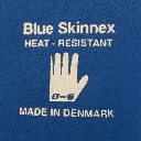 Blue Skinnex 3-fingret Læderhandske med VARMEX V 39 For, syet med kevlar tråd