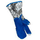 3-fingret handske mod strålevarme i VARMEX Alu Foret med ét lag VARMEX V39-filt i underhånd og overhånd ekstra forstærket 13V1539-173-EF
