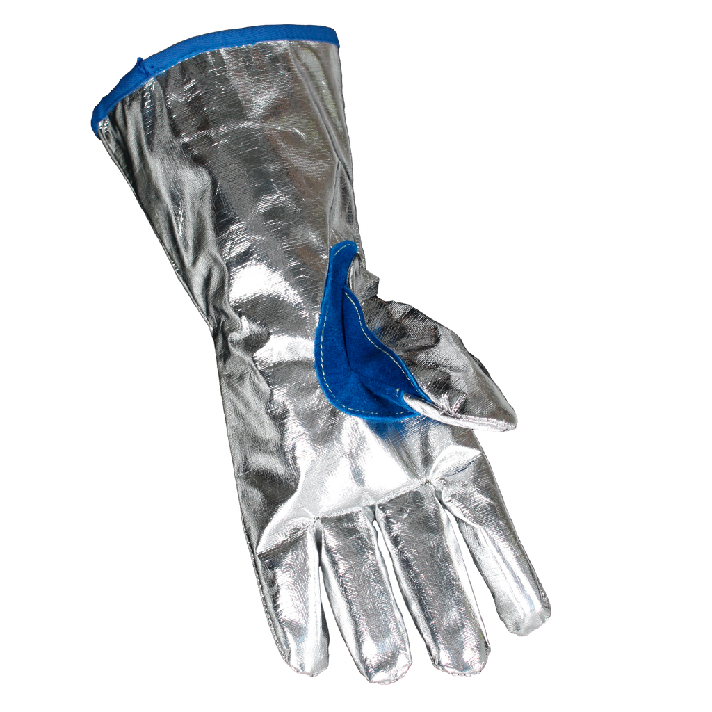 Venstre 5-fingret handske mod strålevarme i VARMEX Alu, ét lag VARMEX