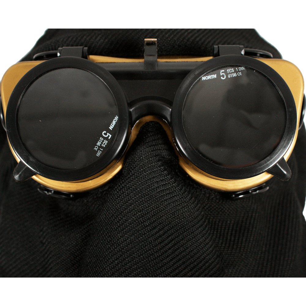 Hætte i VARMEX 2000 med svejsebriller 36-805635 Din 5 glas, dækker baghovedet hals hage og skulder