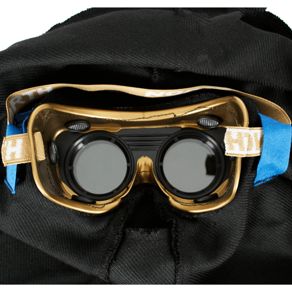 Hætte i VARMEX 2000 med svejsebriller 36-805635 Din 5 glas, dækker baghovedet hals hage og skulder