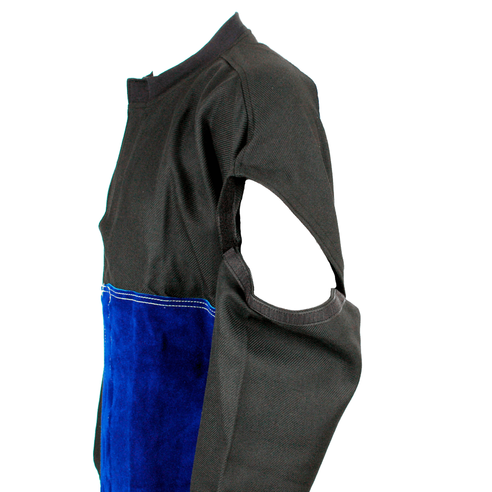 Jakke med Blue Skinnex ekstra spaltforstærkning i front samt åben ryg for bedre ventilation med flammesikret velcrolukning i front i VARMEX 2000, Str  XS-XXXXL