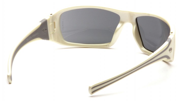 Sikkerhedsbrille Grå H2X anti-dug linse med hvid ramme - Pyramex Goliath