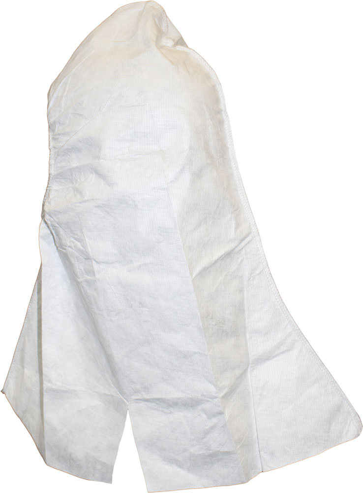 Hvid hætte, 100 stk, antistatisk og fnugfri, dækker hår, hals og skuldre