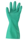 Grøn, uvelouriseret kemikaliehandske i nitril, Ansell SolVex® 37-645, 330 mm