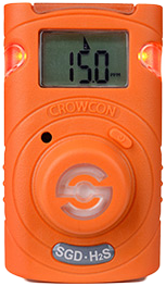 Mobil CO Kuldioxid enkeltgas Crowcon Clip gasdetektor