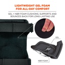 ProFlex 435 Komfort gel knæpuder med hægtelukning, i sort - Lang hård skal