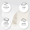 Papirhåndklæde 2-lags - Genbrugspapir - V/ZZ fold
