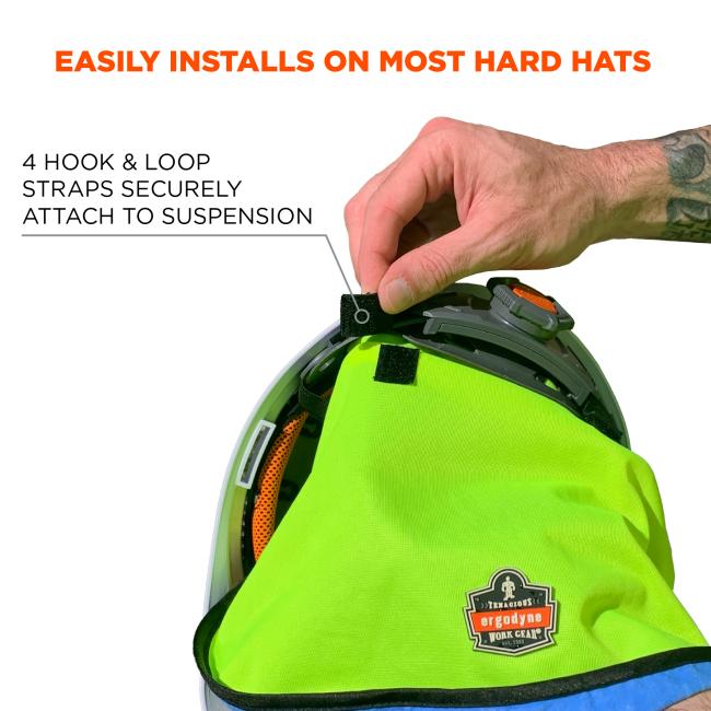 Chill -Its 6670CT fordampende køling Hard Hat Neck Shade - PVA