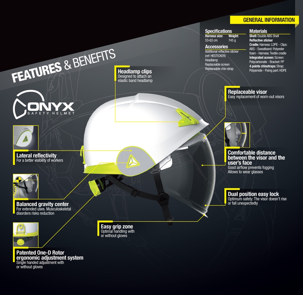Deltaplus Onyx2 sikkerhedshjelm med indbygget visir