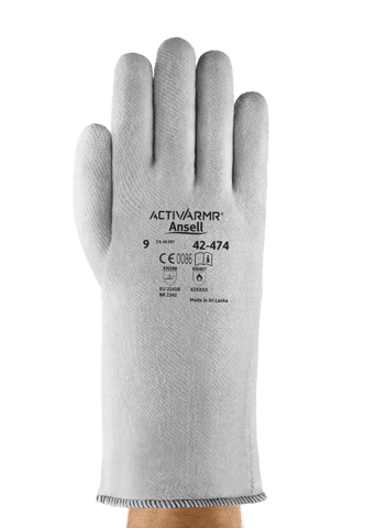 Nitrildyppet varmefast handske på fiberfor, Ansell Crusader Flex, 42-474