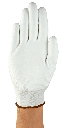 Ansell Hyflex 48-100 Hvid montage industrihandske til lette opgaver i polyurethan, strikket ribmanchet, længde fra 210-260 mm