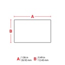 B30 Series Raised Profile Rectangular Labels, Silver, 26,92 mm (W) x 12,45 mm (H)