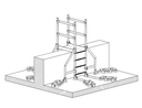 Vectaway crossover ladder, simpel og fritstående gangbro, stige til forhindringer på tage