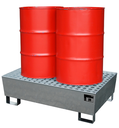 Opsamlingskar i galvaniseret stål, 240 liter kapacitet, 1200 x 1200 x 280 mm
