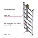 Wiresystem inkl. stige til montage på metalvægge / containere, Vertigline vertical lifeline