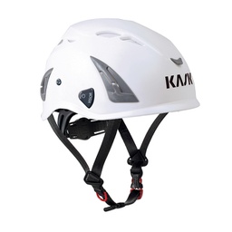 Kask SUPERPLASMA AQ hjelm,  Hvid sikkerhedshjelm med 10 ventilations huller 4 punkt hagerem str. 51 til 63 cm skruejustering i nakken