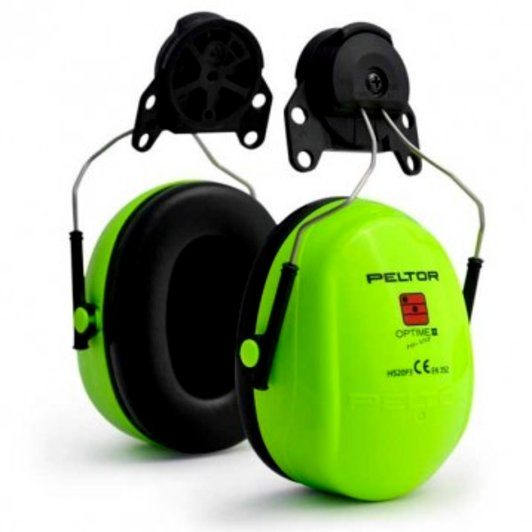 3M PELTOR Optime III Høreværn, 34 dB, Hi-Viz, hjelmmontering, H540P3E-475-GB ørekop til hjelme