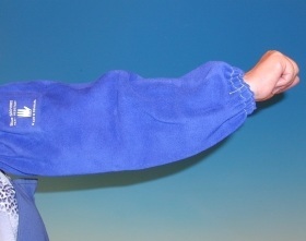 Blue Skinnex Korte kraftige oksespalt ærmer med elastik i begge ender længde 38 cm