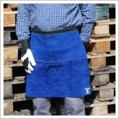 Blue Skinnex oksespalt Forklæde/skødeskind, b:60 x l:60 cm, tykkelse 1,5 mm med 20 cm forstærkning, fedgarvet spalt som tåler varme