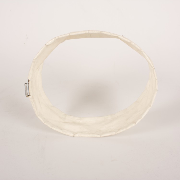 Cirkulær fleksibel forbindelse i kraftigglasvæv belagt med silicone, laves efter mål med eller uden spændbånd samt med flangekanter (TOLD NR 62113900)