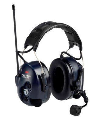 Peltor LiteCom Plus mørkeblå kommunikationshøreværn vægt kun 464 gram SNR 34 dB ca 20 timer brug på en opladning