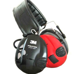 3M PELTOR SportTac headset, 26 dB, røde/sorte kopper, foldbar hovedbøjle, MT16H210F-478-RD - ørekopper til skytter