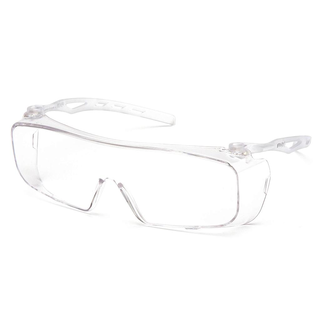 Pyramex Cappture sikkerhedsbriller, med H2X antidug, OTG, kan bæres uden på egen brille, vægt 29g, klar linse, ES9910ST