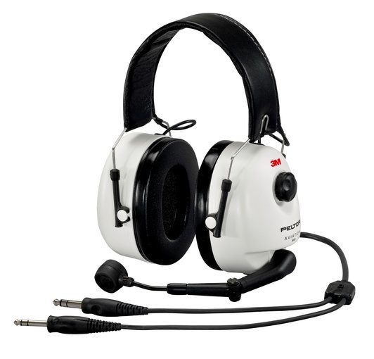 3M PELTOR Aviation headset 8003 dynamic microphone white foldable headband