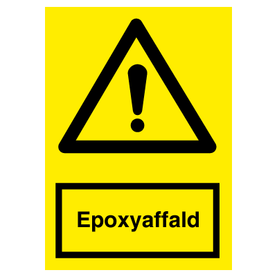 Epoxyaffald - Plast A4 - 297 x 210 mm gul/sort