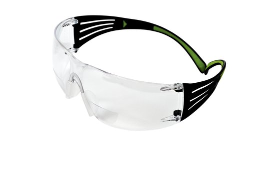 3M  SecureFit  beskyttelsesbriller med styrke SF420AF, klar linse, +2.0 læsefelt