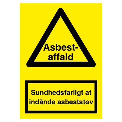 Asbestaffald - Plast - 297 x 210 mm