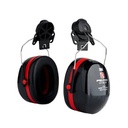3M™ PELTOR™ Optime™ III Høreværn, 34 dB, sort/rød, hjelmmontering, H540P3-413-SV Peltor ørekop til hjelme OPTIME III, sort SNR 34 db