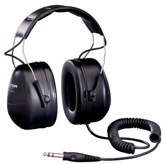 3M PELTOR Listen Only Headset, høj dæmpning, 3,5 mm monostik, dB 33, sort, hovedbøjle, HTM79A